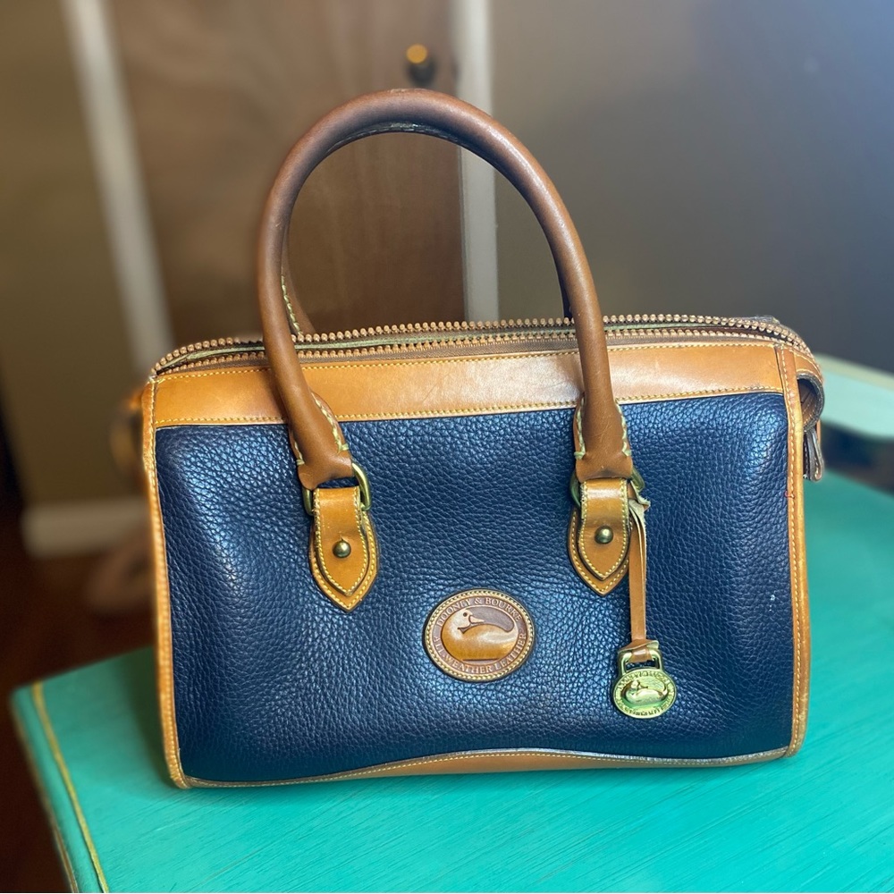 Vintage Dooney and Bourke Blue Satchel
